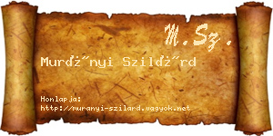Murányi Szilárd névjegykártya